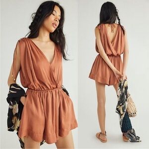 Free People Rust Jumpsuit